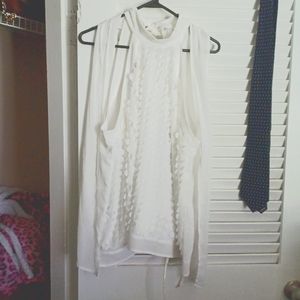 White Halter Neck Blouse